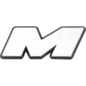 EMBLEMA (M) VW TODOS /97 CINZA ESCOVADO COM FUNDO PRETO