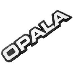 EMBLEMA (OPALA) 82/90 CINZA COM FUNDO PRETO