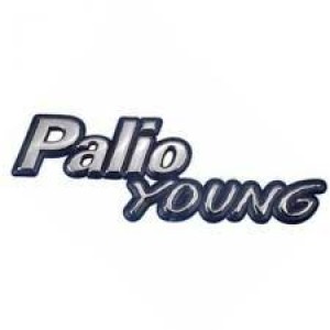 EMBLEMA (PALIO YOUNG) 95/00 CROMADO COM FUNDO AZUL