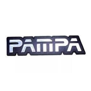 EMBLEMA (PAMPA) 86/95 CINZA COM FUNDO PRETO