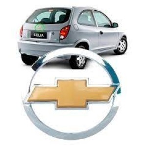 EMBLEMA (GRAVATA) CELTA 00/06 DOURADO E CROMADO (PORTA MALAS)