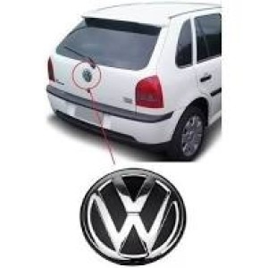 EMBLEMA (VW) GOL GIII/ GIV CROMADO COM FUNDO PRETO (PORTA MALAS)