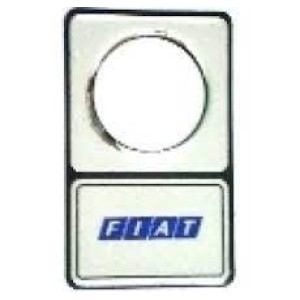 EMBLEMA PROTETOR CILINDRO PORTA FIAT TODOS AZUL FUNDO CROMADO (RESINADO)